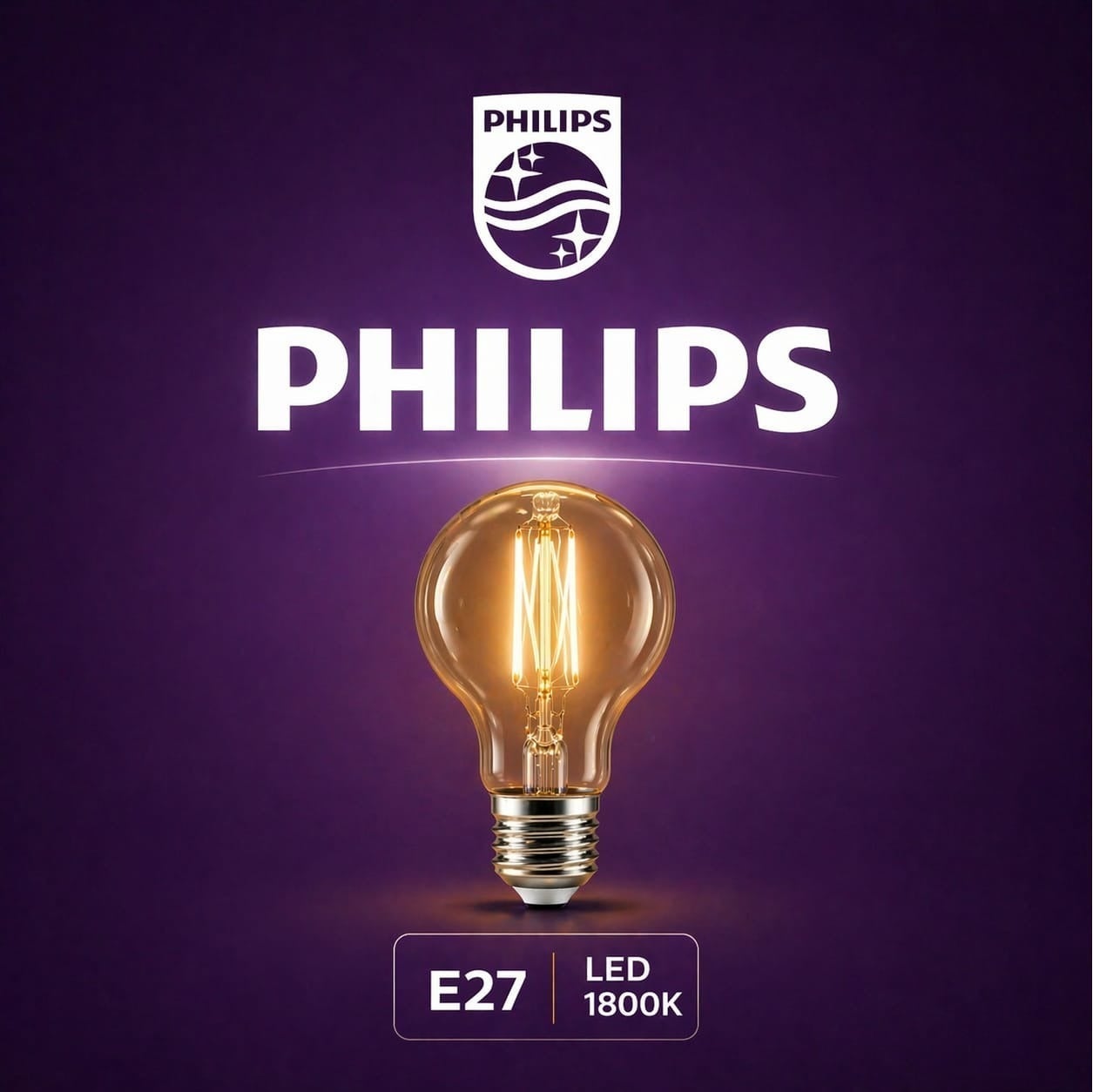 لمبة LED E27 إضاءة دافئة 1800K (Flame) – 11W – 100 لومن – موفرة للطاقة