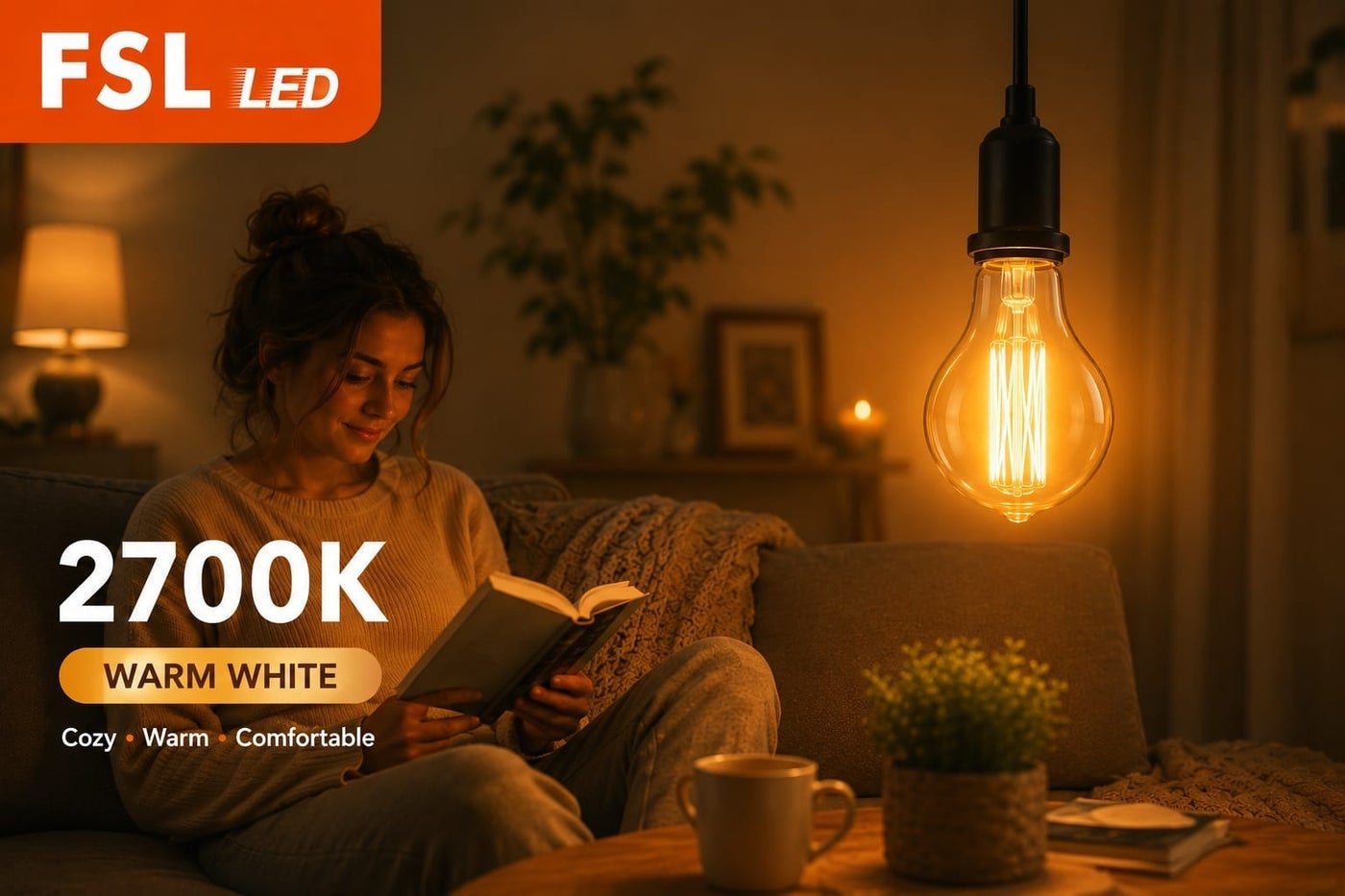 لمبة LED فيلامنت 4W إضاءة دافئة 2700K موفرة للطاقة - صورة 2