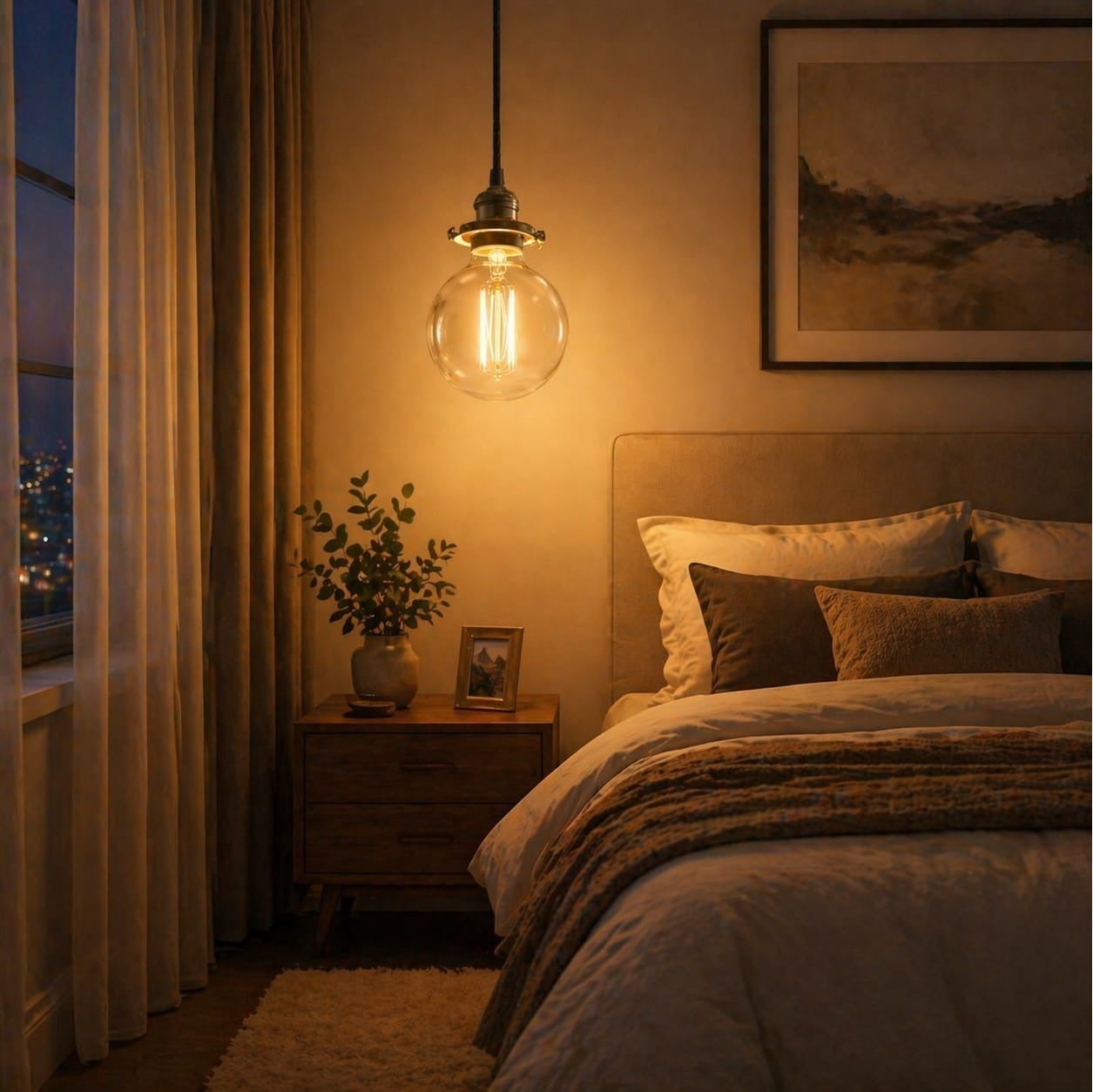 لمبة LED E27 إضاءة دافئة 1800K (Flame) – 11W – 100 لومن – موفرة للطاقة