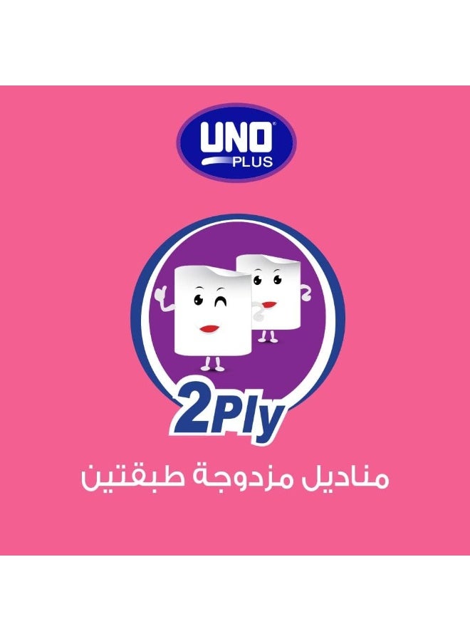 أونو بلس كرتون مناديل وجه فائقة النعومة، فائقة الامتصاص وقوية، طبقتين،