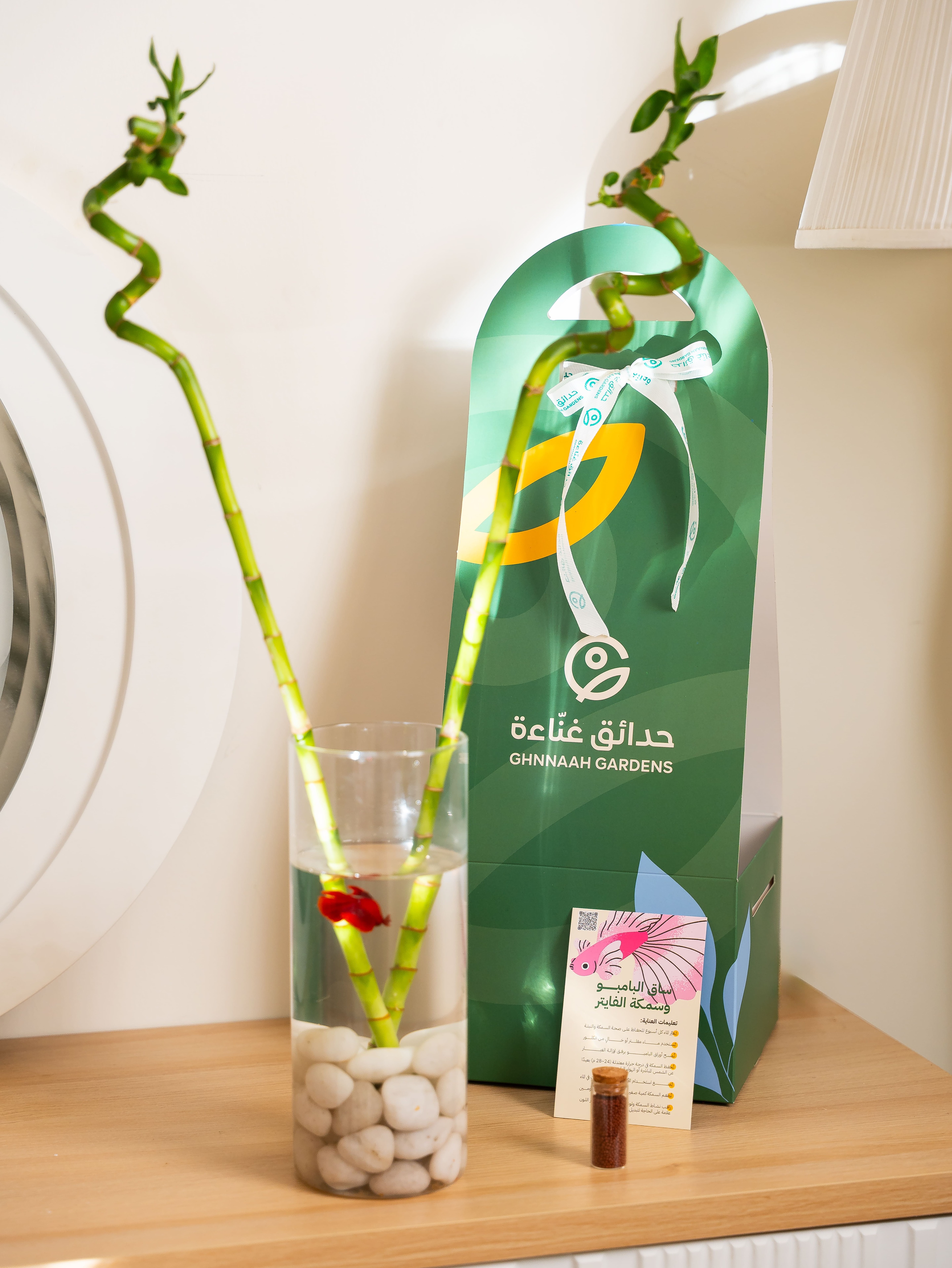  ساق البامبو وسمكة الفايتر 