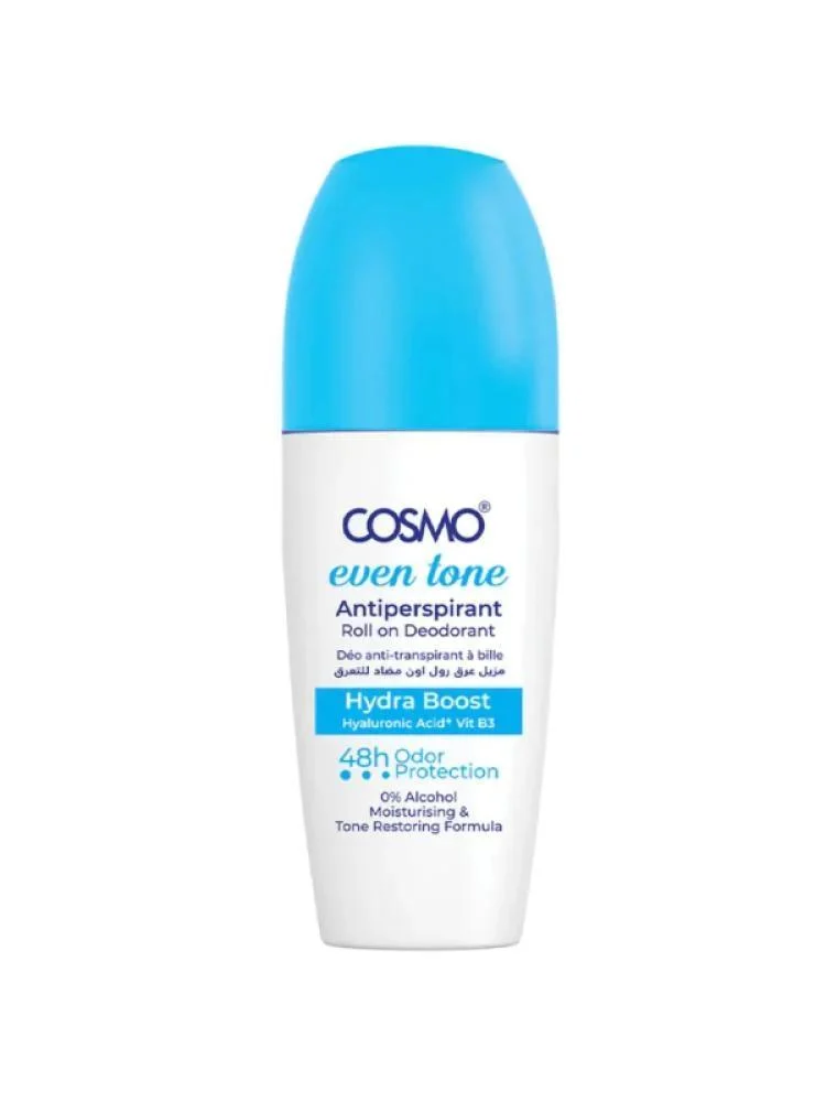 Cosmo Hydra Boost Roll-On Deodorant 50ml for underarm hydration, even tone, and 48-hour protection