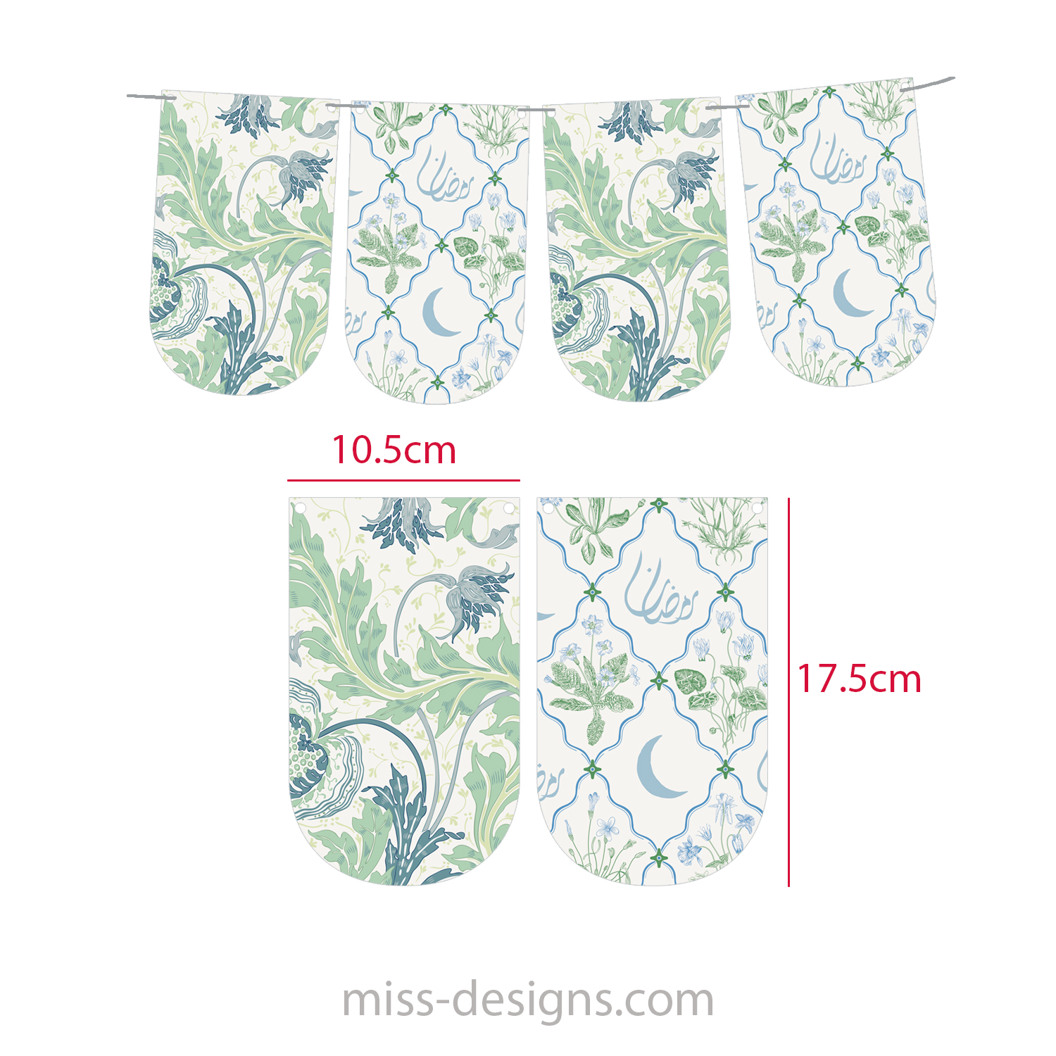 Elegant Garden wall garland for Ramadan decor