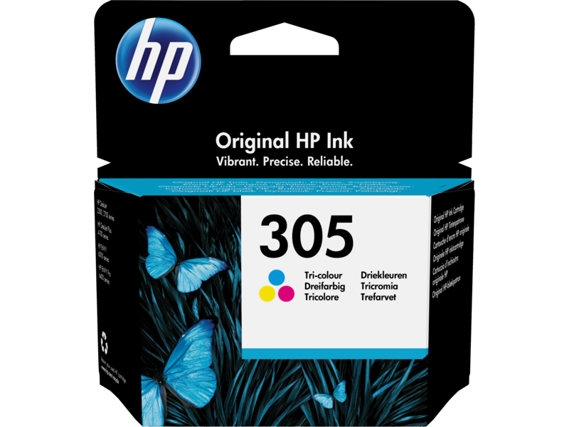 HP 305 Tri-color Original Ink Cartridge  خرطوشة حبر أصلية ثلاثية الألوان
