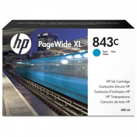 HP 843C 400-ml Cyan PageWide XL Ink Cartridge خرطوشة حبر أزرق