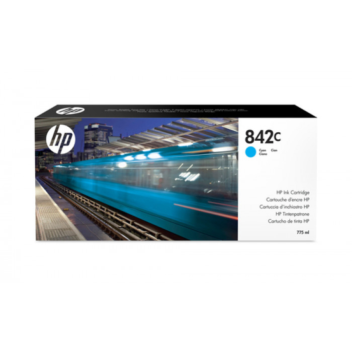 HP 842C 775-ml Cyan PageWide XL Ink Cartridge  خرطوشة حبر ازرق