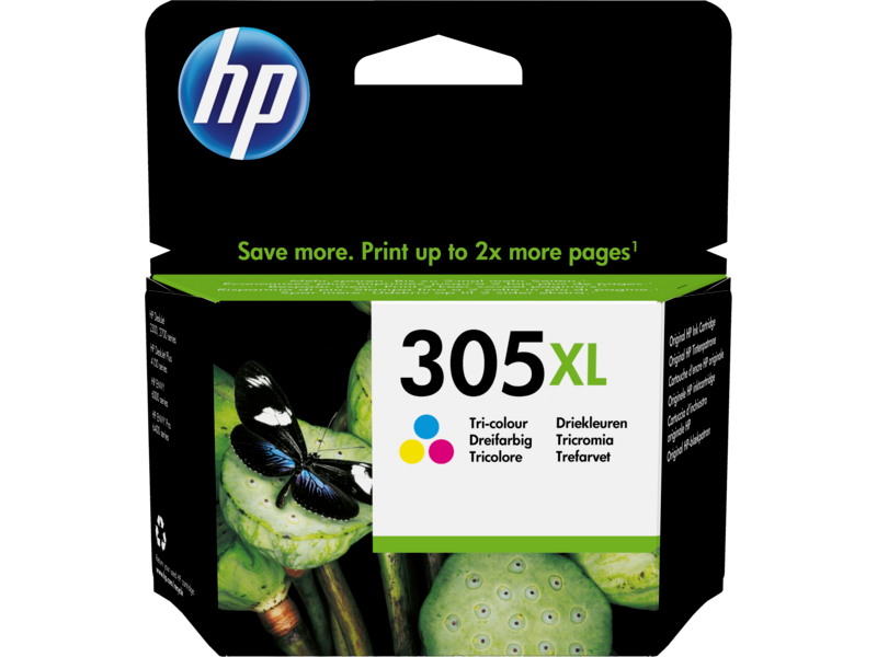 HP 305XL High Yield Tri-color Original Ink Cartridge خرطوشة حبر أصلية ثلاثية الألوان عالية الإنتاجية