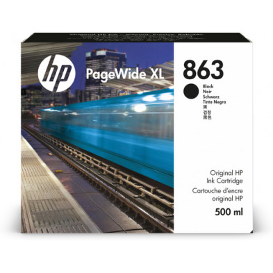 خرطوشة طباعة حبرية HP 863 سعة 500 مل سوداء عريضة بحجم XL