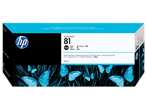 HP 81 680-ml Black DesignJet Dye Ink Cartridge خرطوشة حبر الصبغة السوداء