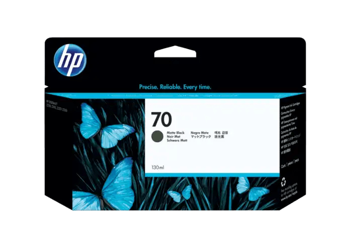 HP 70 130-ml Matte Black DesignJet Ink Cartridge خرطوشة حبر أسود غير لامع