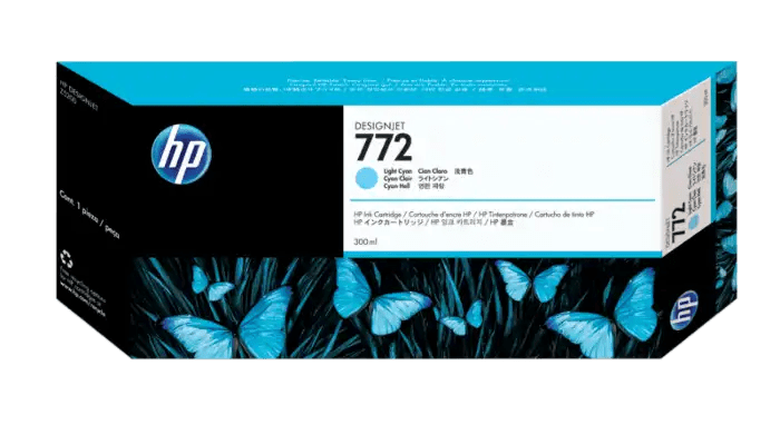 HP 772 300-ml Light Cyan DesignJet Ink Cartridge خرطوشة حبر أزرق فاتح