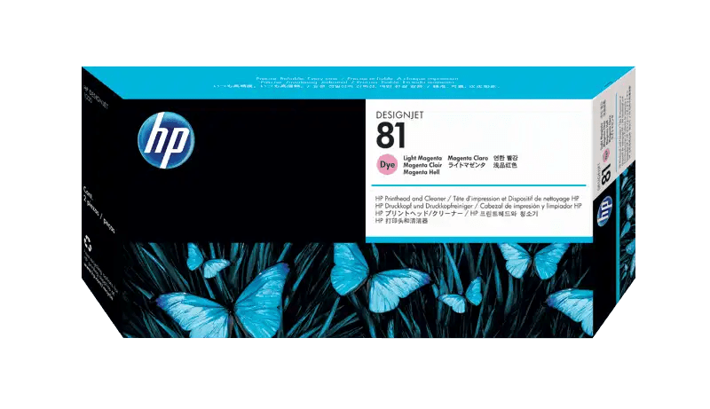 HP 81 Light Magenta DesignJet Dye Printhead and Printhead Cleaner منظف