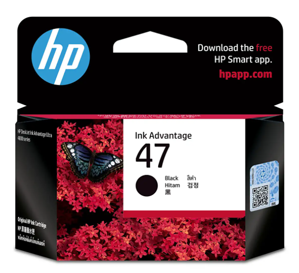 خرطوشة أصلية باللون الأسود HP 47