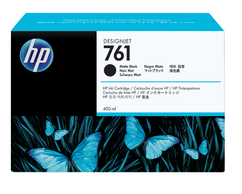 HP 761 400-ml Matte Black DesignJet Ink Cartridge خرطوشة حبر أسود غير لامع