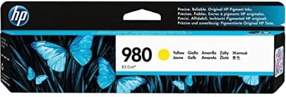 HP 980 Yellow Original Ink Cartridge خرطوشة حبر أصلية صفراء