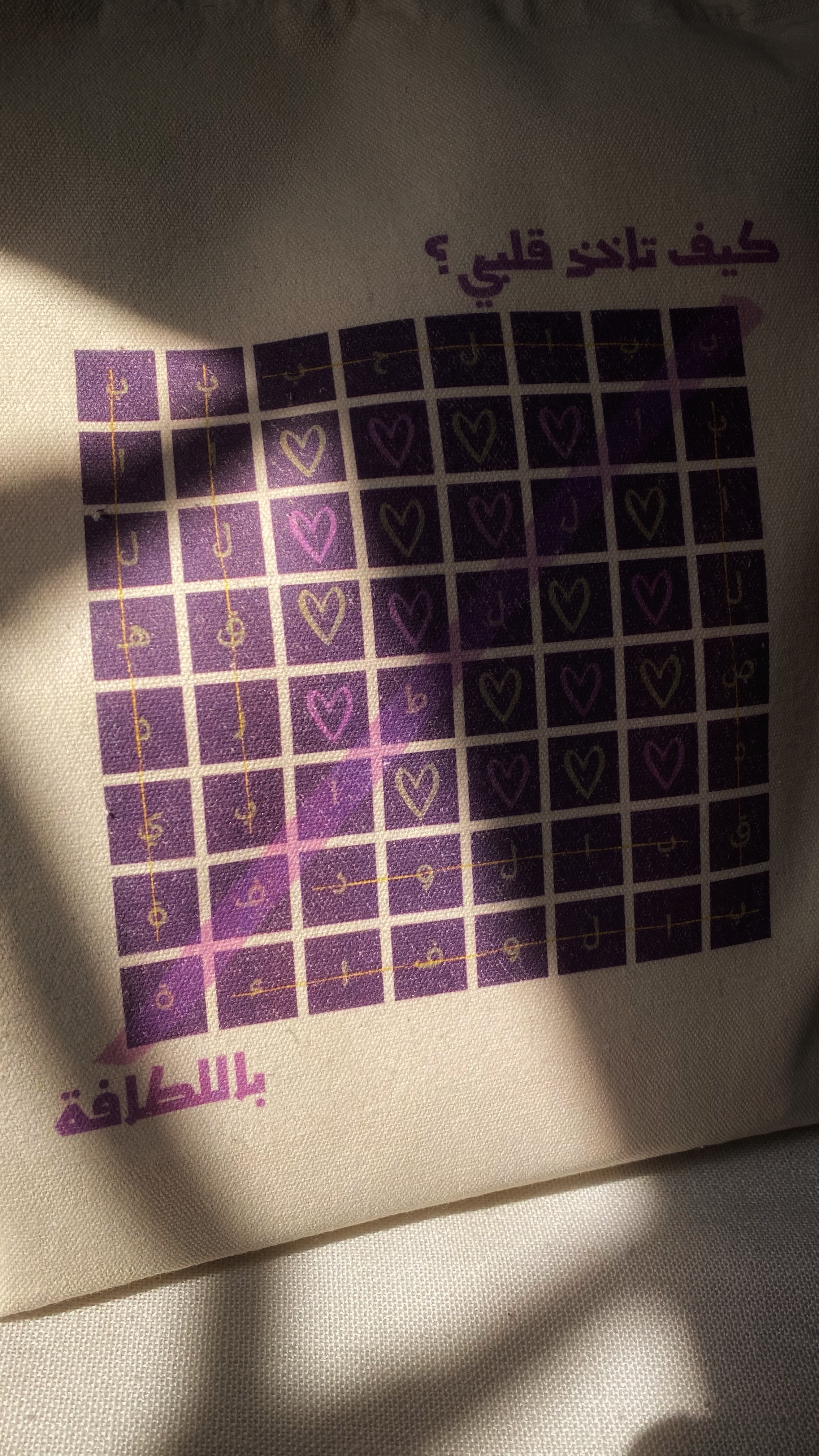 شنطة قماشية "كيف تاخذ قلبي؟"