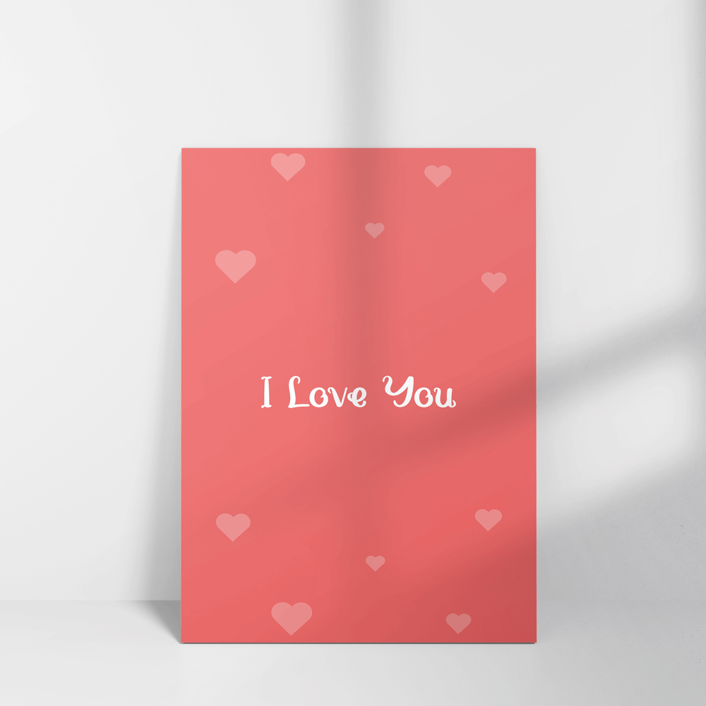 بطاقة أحبك I Love You