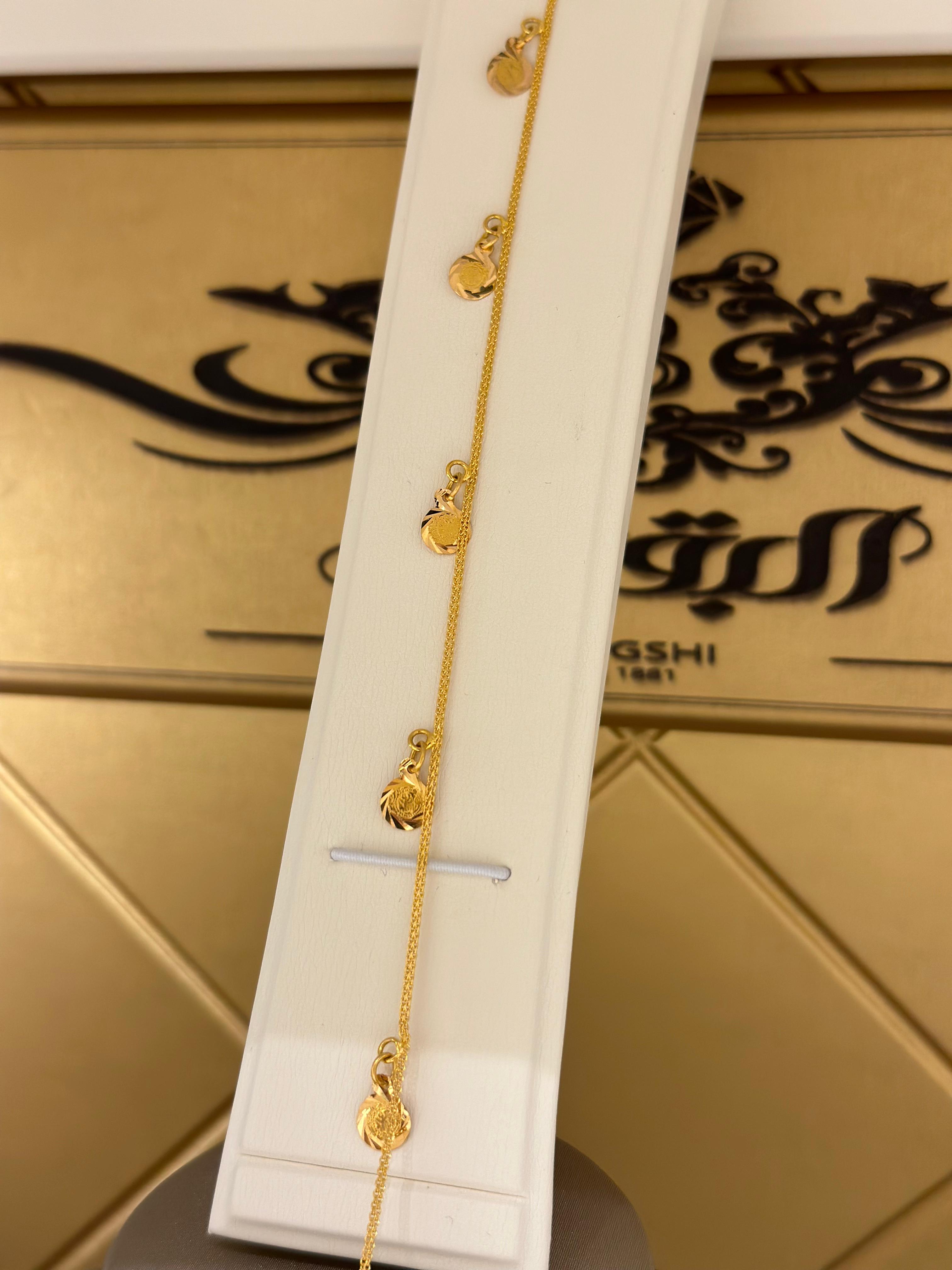 خلخال ذهب عيار 21