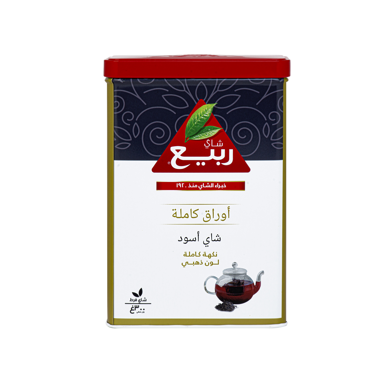  شاي ربيع أسود الأوراق الكاملة علبة معدنية – 300 جرام 