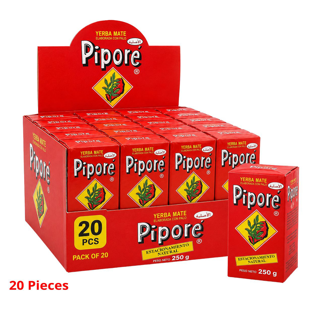  Pipore Classic Argentine Yerba Mate Set 20 Pieces - by Pipore 250 g per Piece 