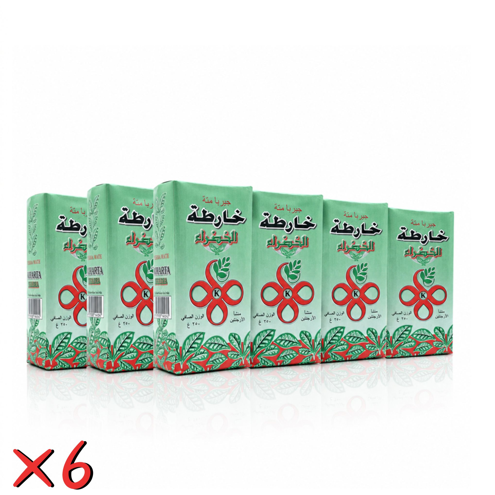  خارطة الخضراء متة أرجنتينية كلاسيكية - 6 حبات × 250 جرام 