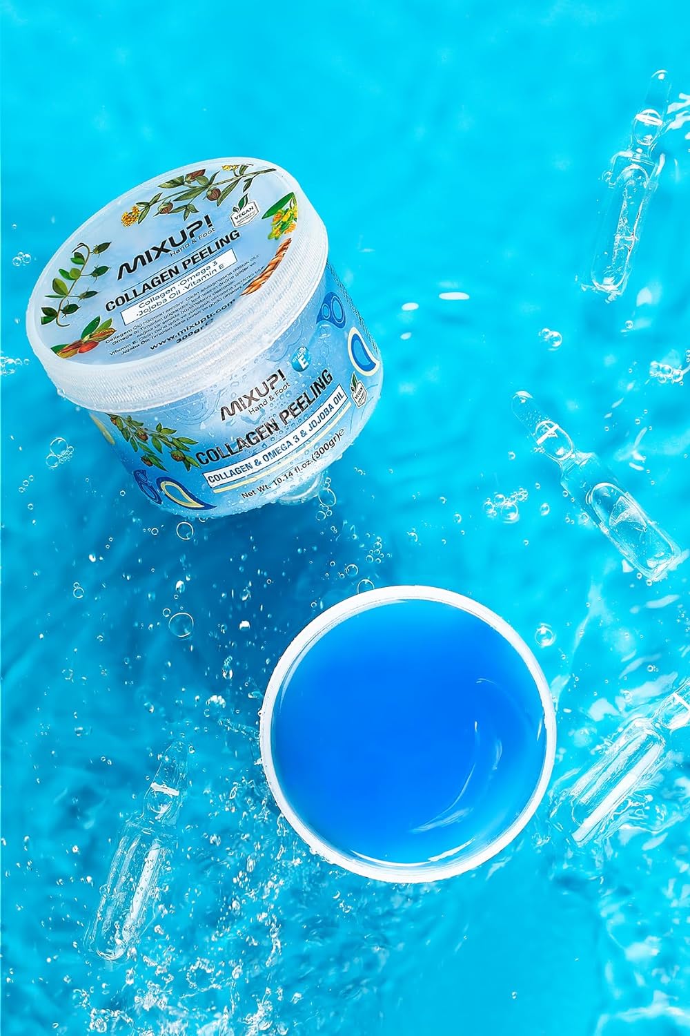  Mixup Collagen Exfoliating Cream for Hands and Feet with Omega 3 and Jojoba 300 g 