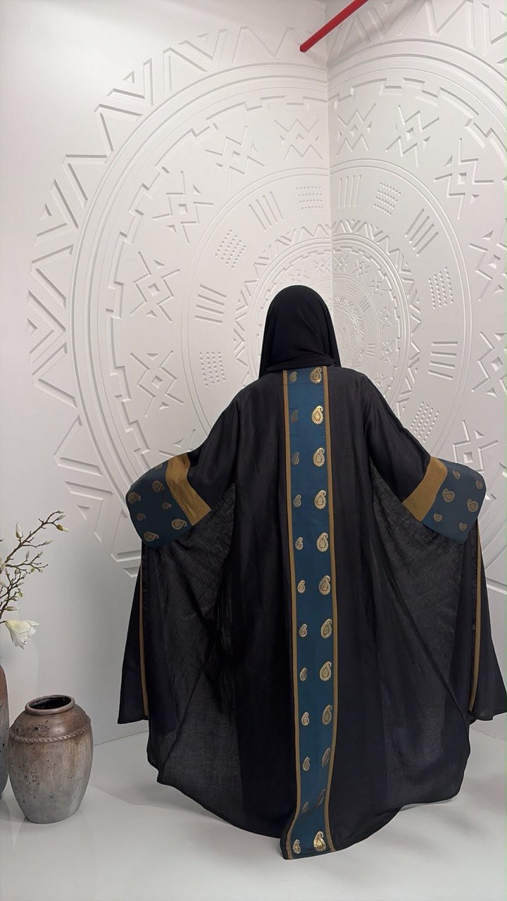  عباية لينن اكمام شانطون طبع 