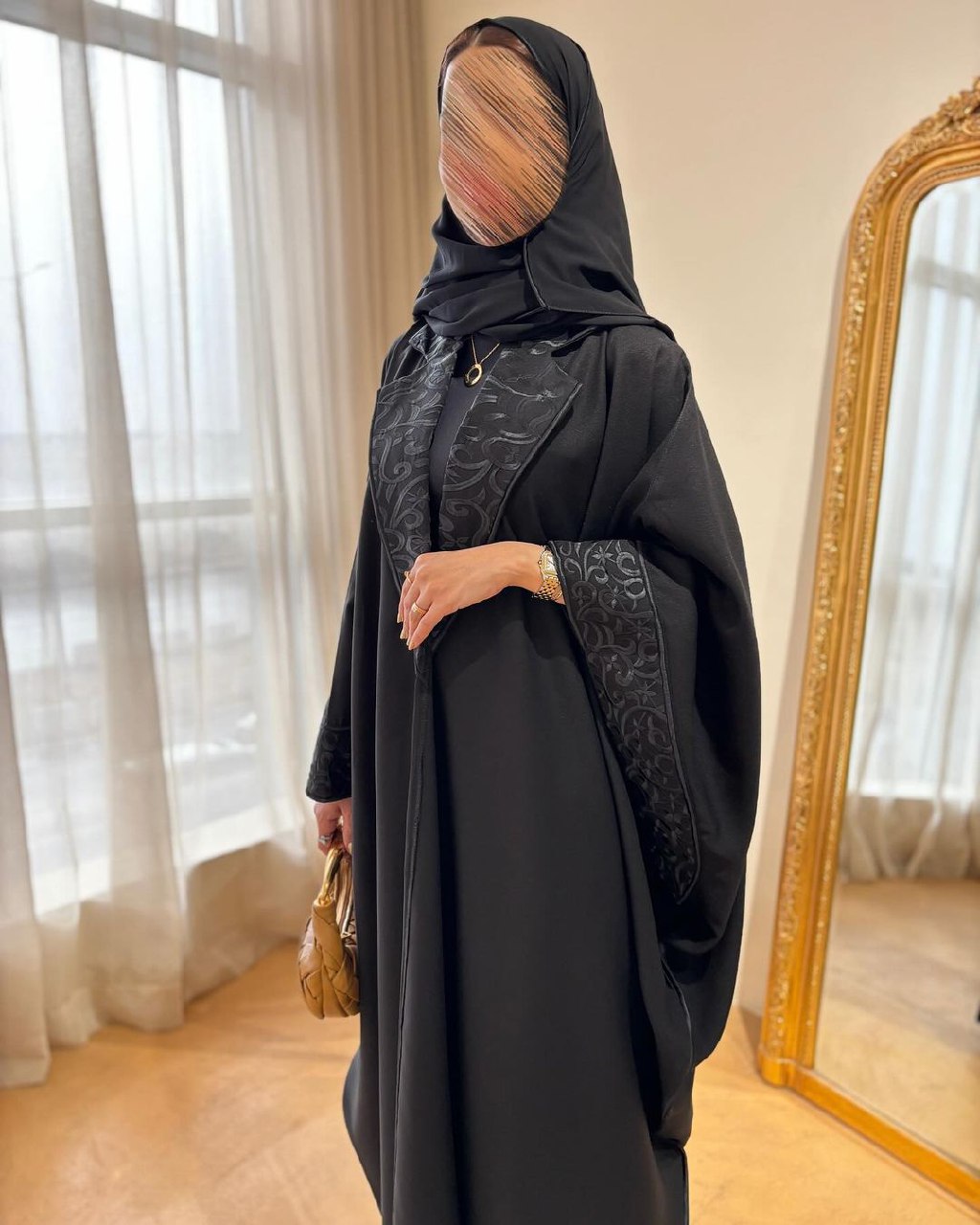  عبايه کتان بشت بلیزر 