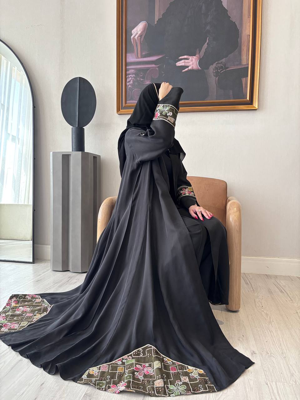  عباية كريب بتدخيلات تفته 