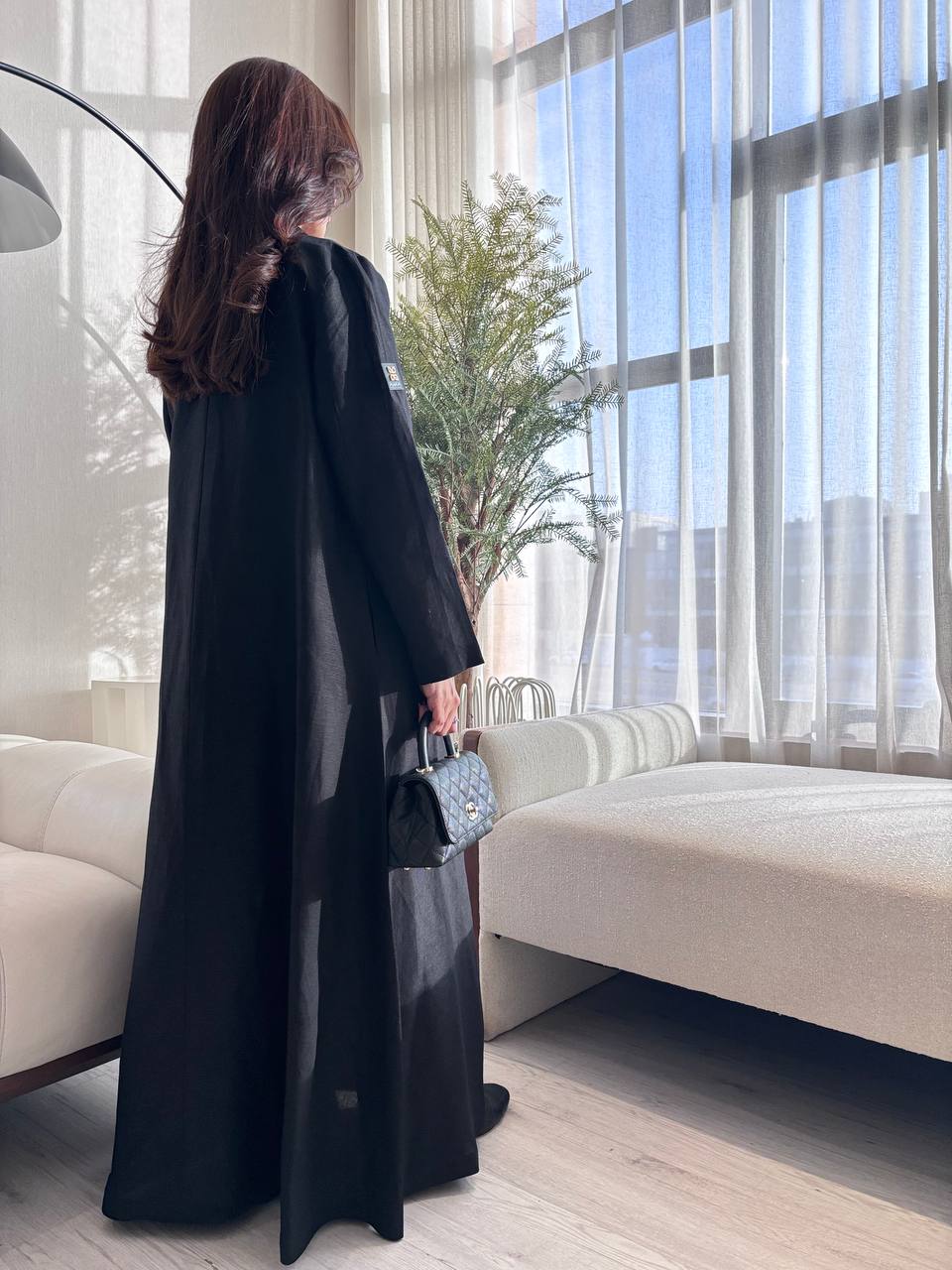  عباية لنن مع بليزر و بنطال 