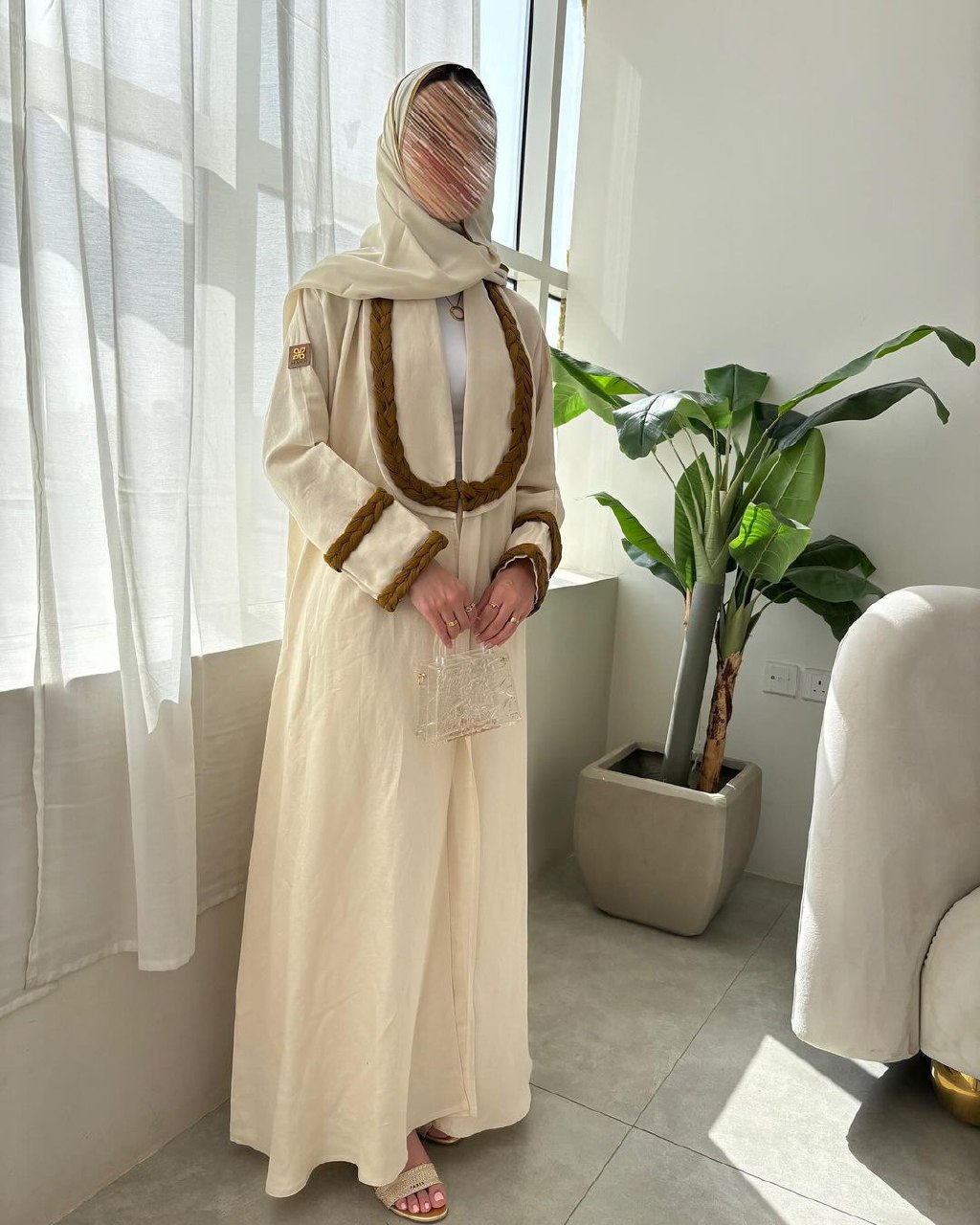  عباية لينن الجديلة  