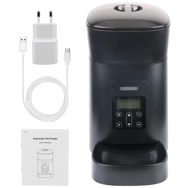  مأكليه اتوماتيك بسعة 4L سعة كبيرة وتنبيه LED 