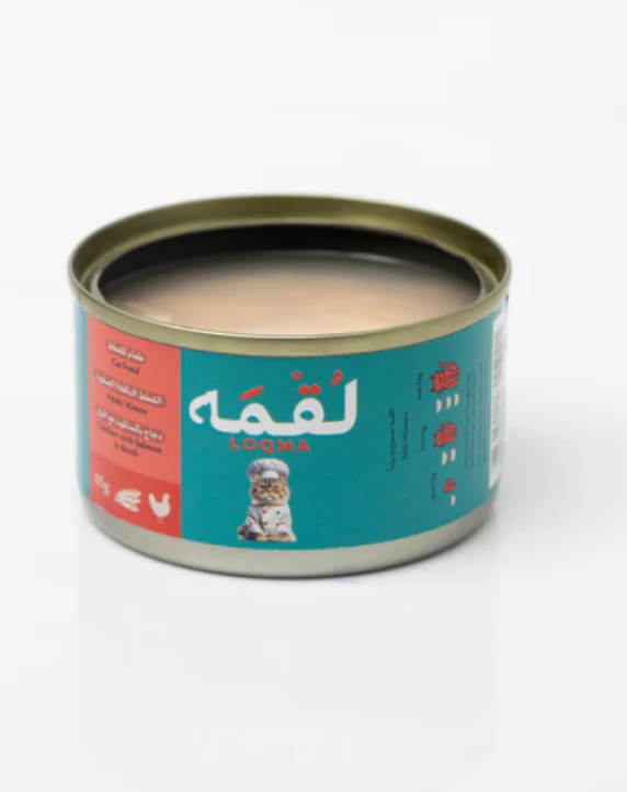  الدجاج مع السالمون بالمرق من لقمة 85g 