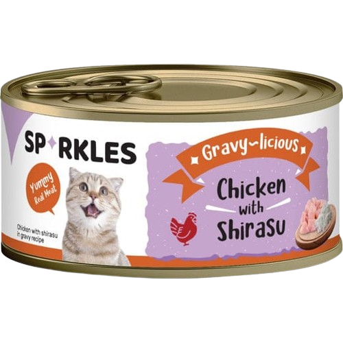  Sparkles Gravy-licious Chicken with Shirasu Canned Wet Cat Food 