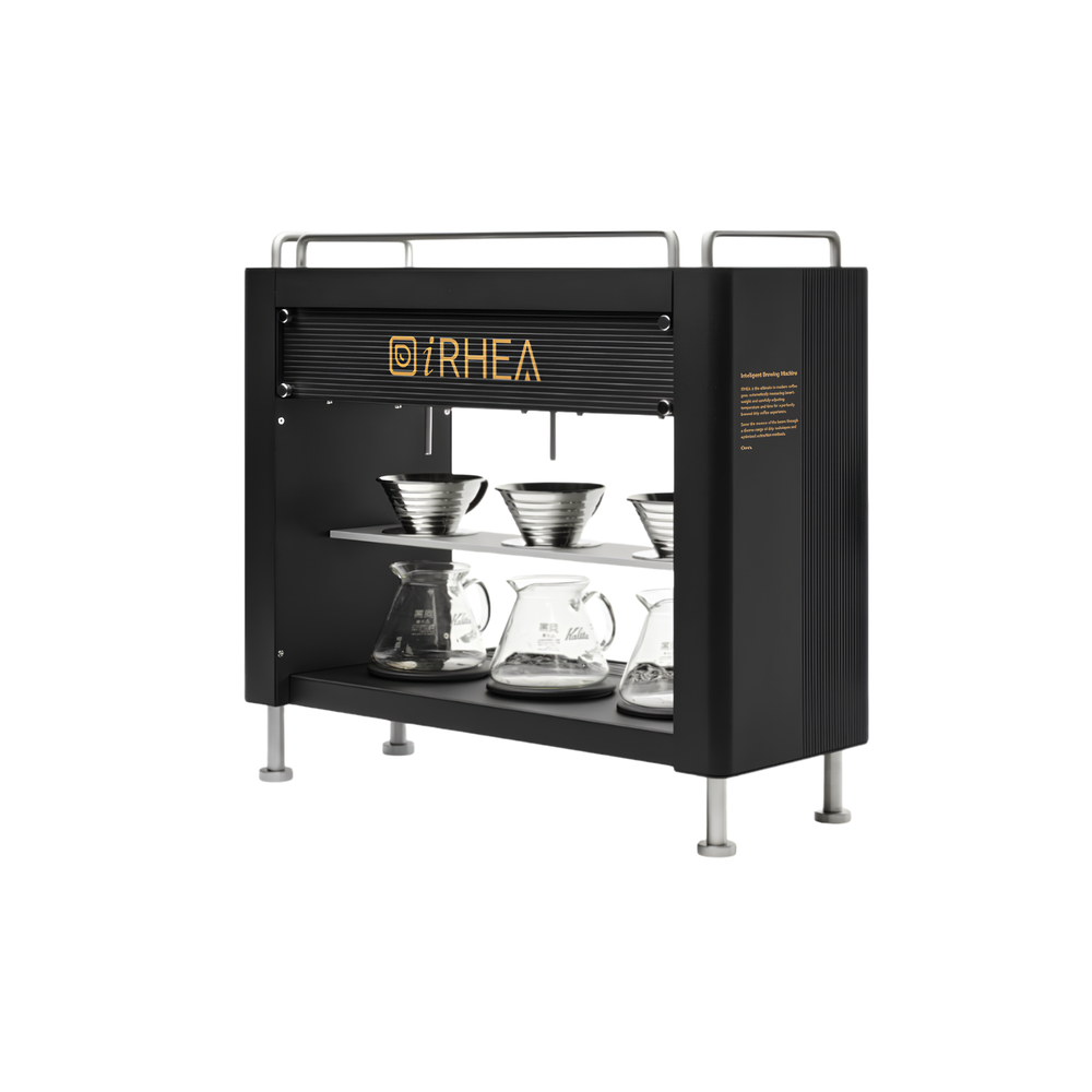 جهاز iRhea M3 Pro تحضير قهوة التقطير الاوتوماتيكي ب 5 مجموعات مع سخان مزدوج اللون الاسود