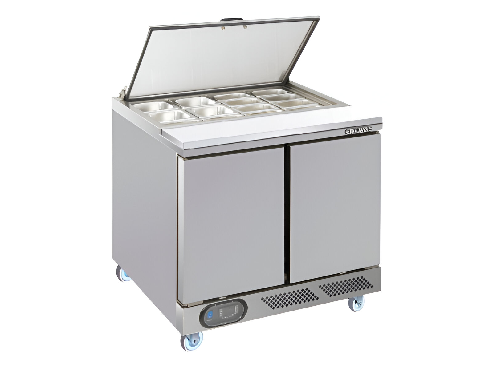 Refrigerator for the preparation of two doors Berjaya salads