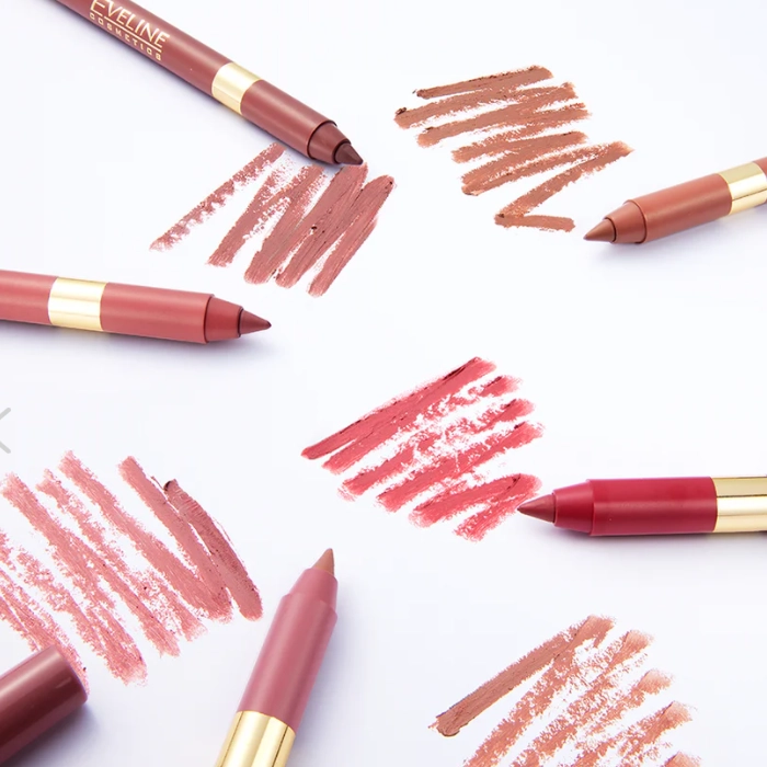  Eveline Waterproof Gel Lip Liner Dark Rose 03 