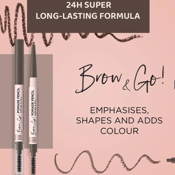  Eveline Brow & Go Eyebrow Pencil Dark Grey 