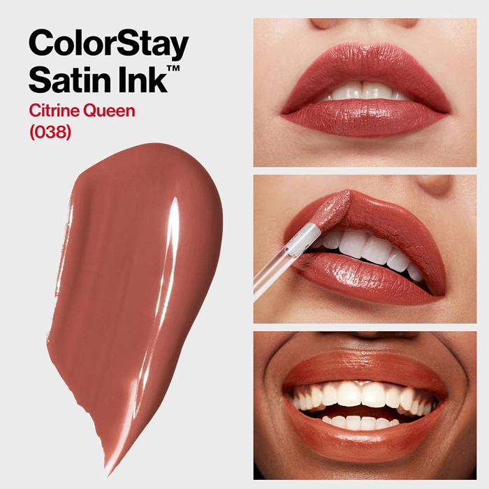  Colorstay Satin Ink Crown Jewels Liquid Lipstick 38 Citrine Queen - Revlon 