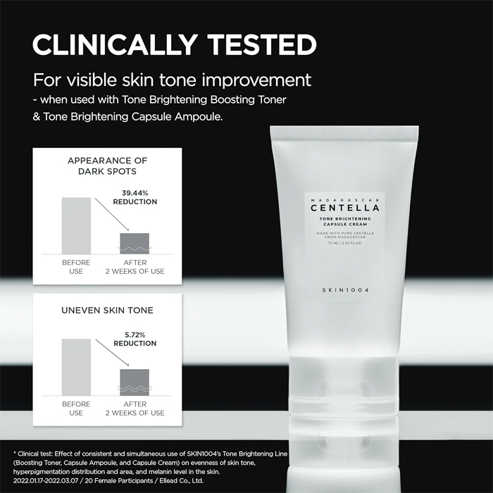  Centella Madagascar Skin Lightening Cream 75ml - Skin 1004 
