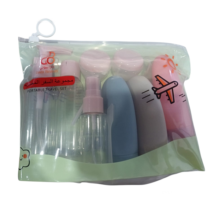  8-piece plastic travel container set - Dara Beauty 