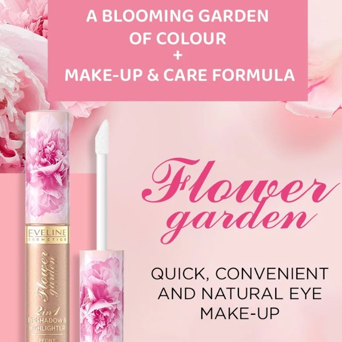  Flower Garden 2 in 1 Waterproof Liquid Eyeshadow No. 2/6.5ml - Eveline 