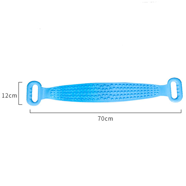  Soft no Silicone Body Sided Back Wash Scrubber Massage Brush Cleaning Trap Shower Bath Towel Belt for Self Cleaning 