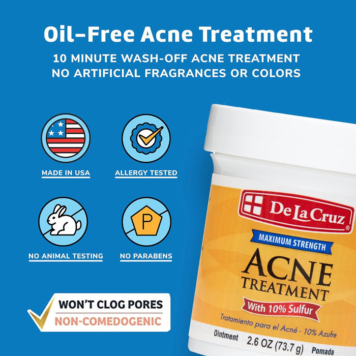  De La Cruz 10% Sulfur Acne Ointment – Clear & Smooth Skin 