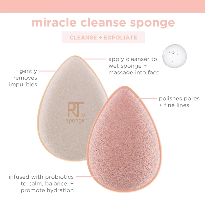  Sponge and facial cleanser and skin care tool - Real Techniques 