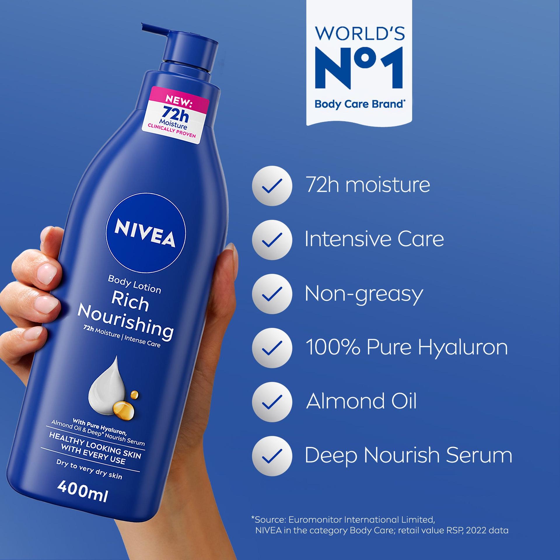  Moisturizing body lotion with almond oil and vitamin E for very dry skin 400ml - Nivea 
