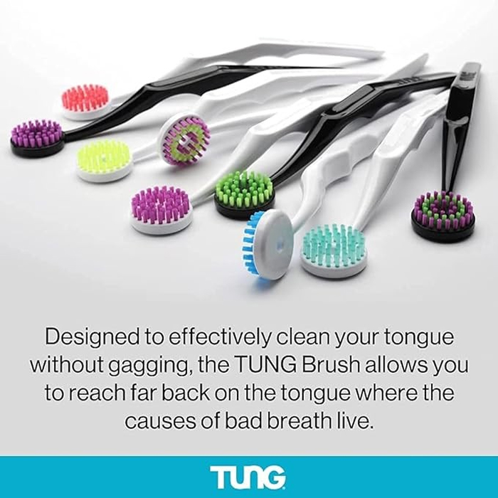  The Original TUNG Brush - Tongue Cleaner with TUNG Gel Sample  Assorted Colors 