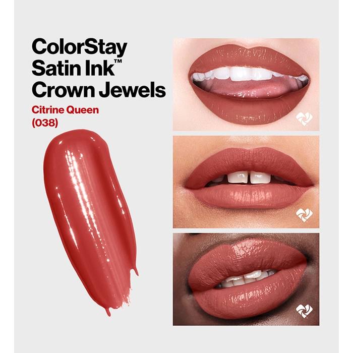 Colorstay Satin Ink Crown Jewels Liquid Lipstick 38 Citrine Queen - Revlon 