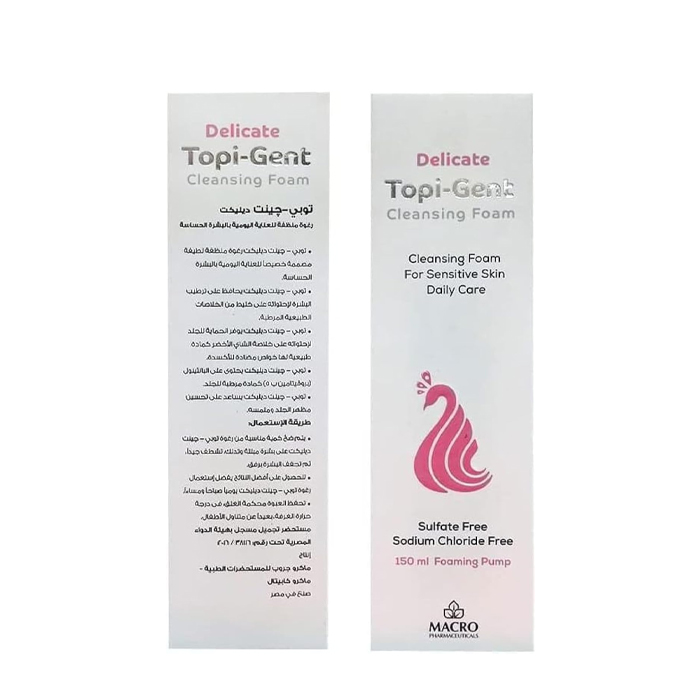  Topi-gent Sensitive Skin Cleansing Foam 150ml - Macro 