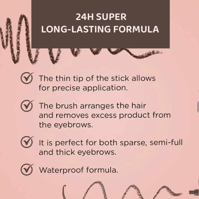  Eveline Brow & Go Eyebrow Pencil Dark Grey 